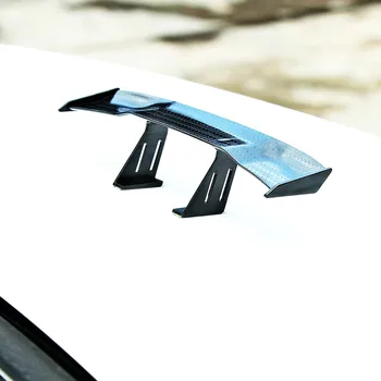 

Aliauto Car-styling Mini Rear Wing Spoiler Trunk Decoration Carbon Fiber Car Sticker Tail Accessories For Golf GTI Mustang GTR