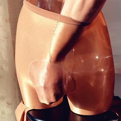 Men Underwear Men's 100D oil bright jj sleeves Shebin performance oil light reflective stockings flash dance men's pantyhose