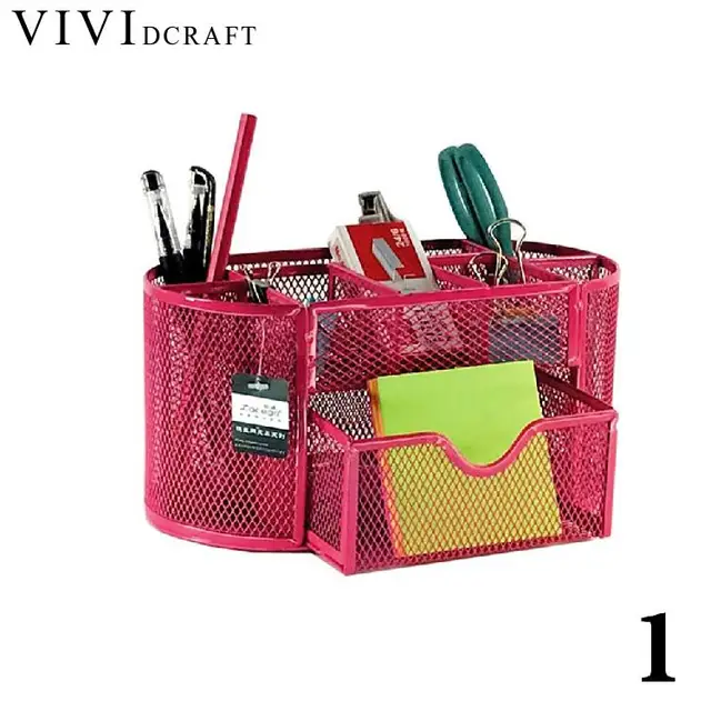 Craft High Quality Creative Metal Wire Desk Pen Holder Laege Craft High Quality Creative Metal Wire Desk Pen Holder Laege Capacity Office Accessories Organizer
