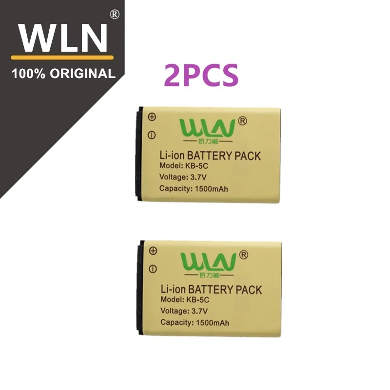2PCS 100% Original Rechargable Li-ion Battery Pack for WLN KD-C1 Two Way Radio KD-C2 1500mah KB-5C Kaili Walkie Talkie Battery 2PCS 100% Original Rechargable Li-ion Battery Pack for WLN KD-C1 Two Way Radio KD-C2 1500mah KB-5C Kaili Walkie Talkie Battery