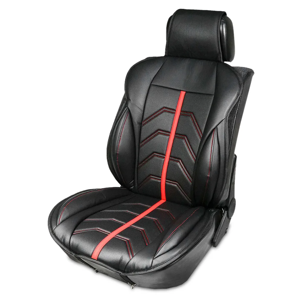 

TIROL Universal PU Leather Waterproof Front Single Car Seat Cushion Cover Pad high quality breathable and comfortable