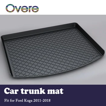 

Overe 1Set Car Cargo rear trunk mat For Ford Kuga 2011 2012 2013 2014 2015 2016 2017 2018 Waterproof anti-slip carpet Styling
