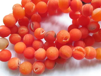 

high quality 10mm 5strands agate gemstone round ball crystal rock matt crab white oranger mixed jewelry spacer 12mm --5strands 1