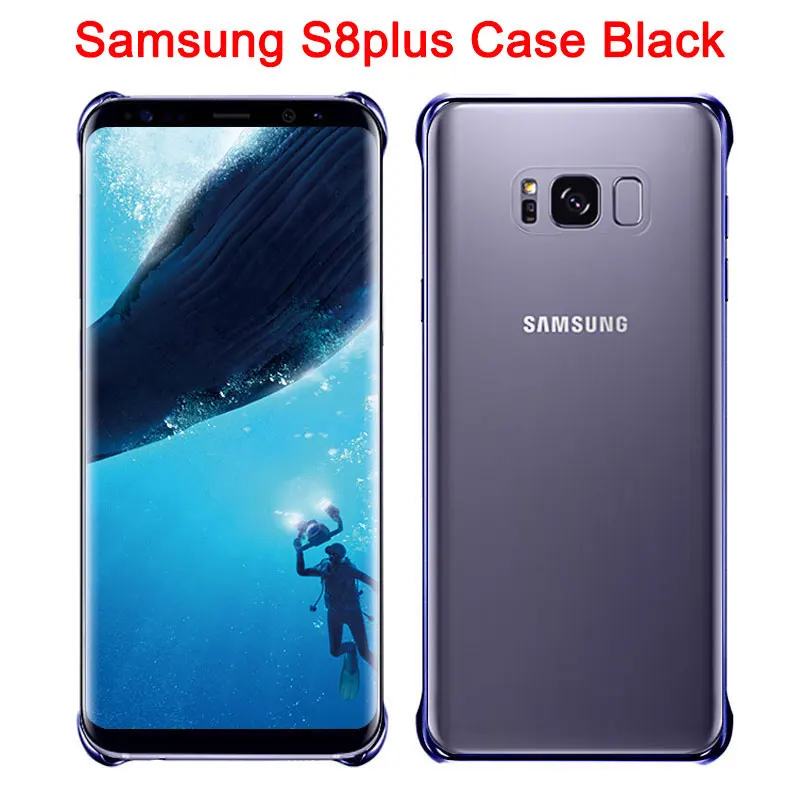 Для samsung S8 s8plus, задняя крышка, прозрачный чехол, противоударный, 360, милый, для оригинала s8 s8+, для телефона, прозрачный, роскошный, жесткий, аксессуары для ПК - Цвет: S8plus Case black