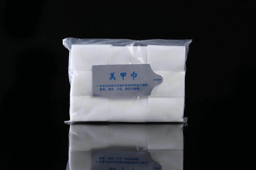 Мода 900 шт./упак. pro хлопок бумага безворсовые салфетки гель лак для ногтей очищающие салфетки белые салфетки использовать для ногтей