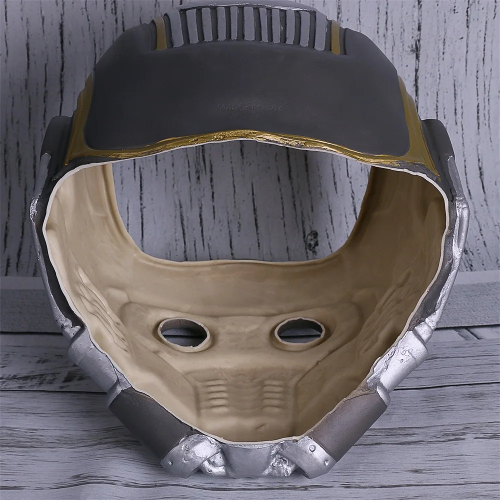 Cosplay Star Lord LED Helmet Latex Avengers Infinity War Quill LED Mask Superhero Props Halloween Party (7)