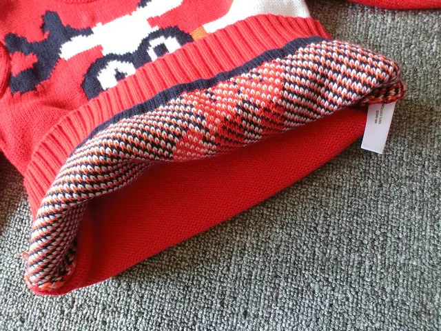 Зимний детский новогодний хлопковый шерстяной комплект с помпонами для маленьких мальчиков, утепленный Рождественский свитер