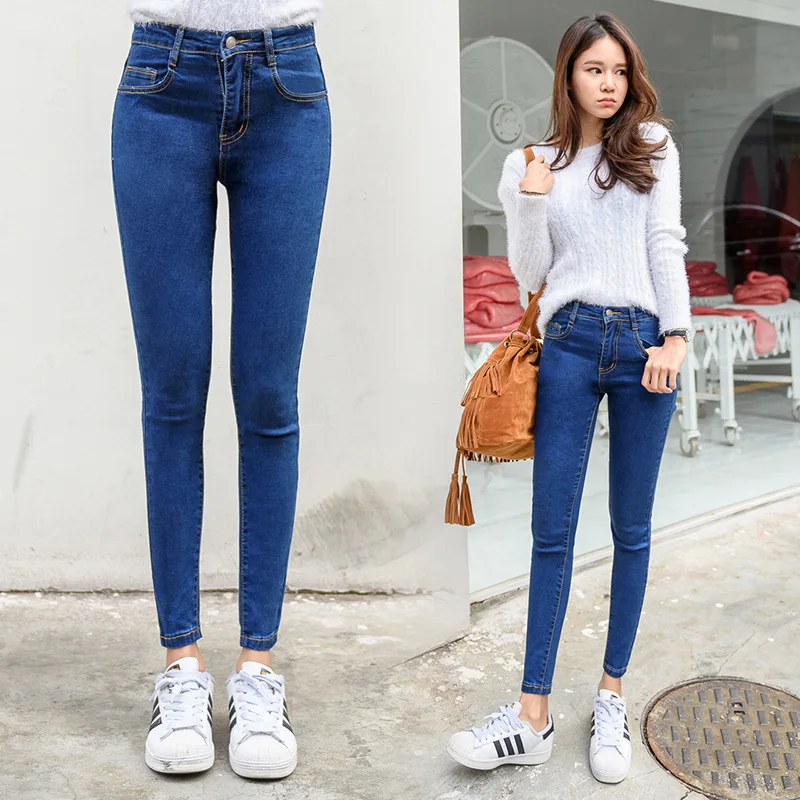 Women Fashion Hight Waisted Skinny Pencil Jeans 2019 Spring Summer Streetwear Stretch Slim Fit Ankle Length Pants Plus Size Women Fashion Hight Waisted Skinny Pencil Jeans 2019 Spring Summer Streetwear Stretch Slim Fit Ankle Length Pants Plus Size
