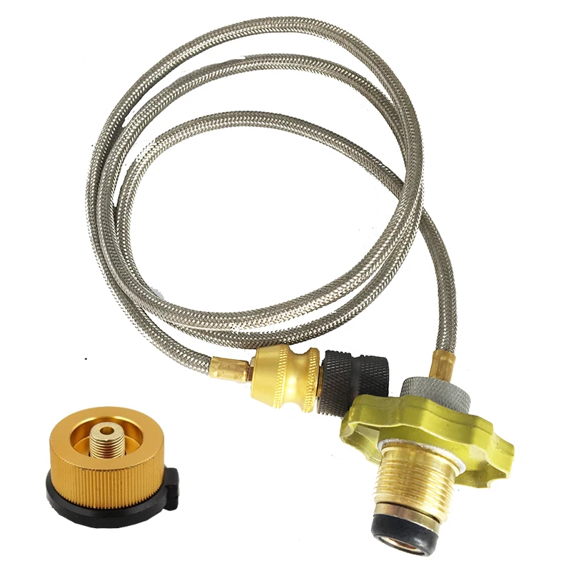 

Braided hose length 100cm Outdoor Stove Burner Furnace Converter Connector Gas Tank Adapter Pouch Camping Cooking Equipment