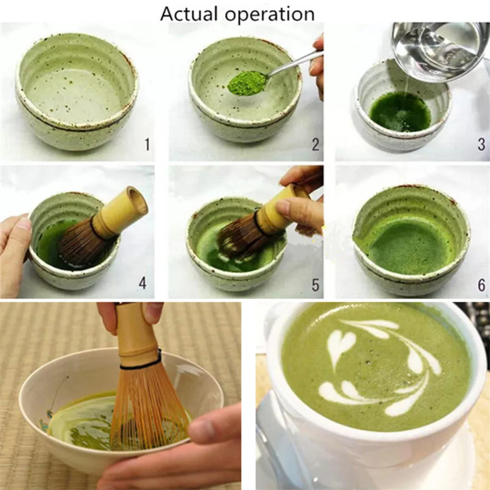 1 шт. зеленый чай Matcha венчик для пудры Matcha бамбуковый венчик Бамбук Chasen полезные кисти инструменты кухонные аксессуары