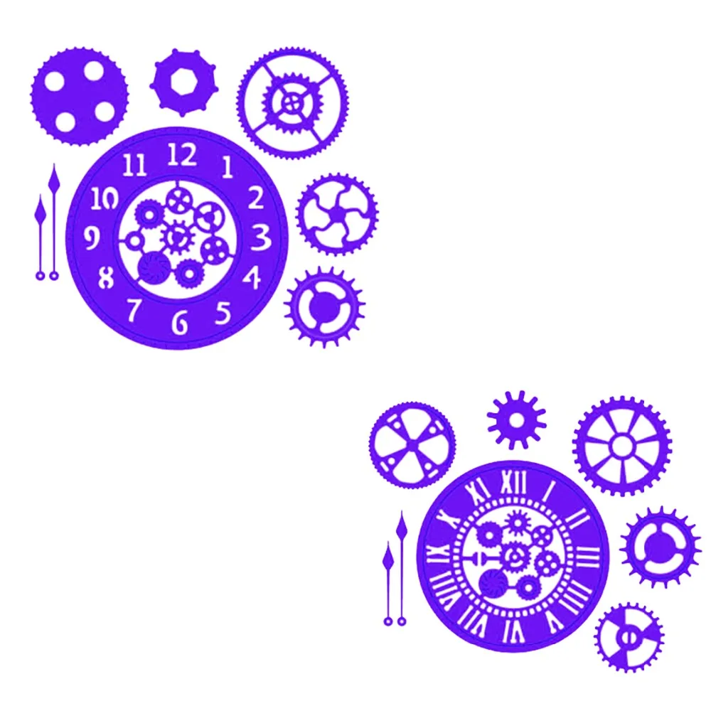 

Bi fujian METAL CUTTING DIES 2 style Stitched gear Clock scrapbook PAPER CRAFT card album gift present knife mold art cutter