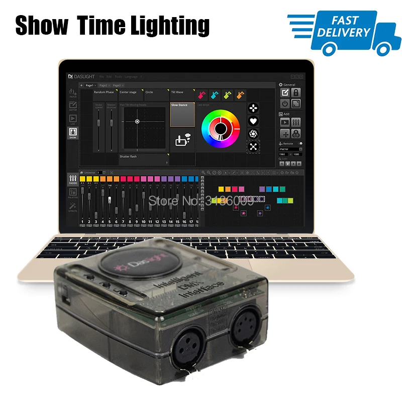 

Powerful mini dmx controller Daslight DVC4 DMX Software stage light controller DJ Stage Light USB Lighting Interface