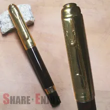 Авторучка средняя NIB DIKAWEN 821 черная Золотая сетчатая Кепка