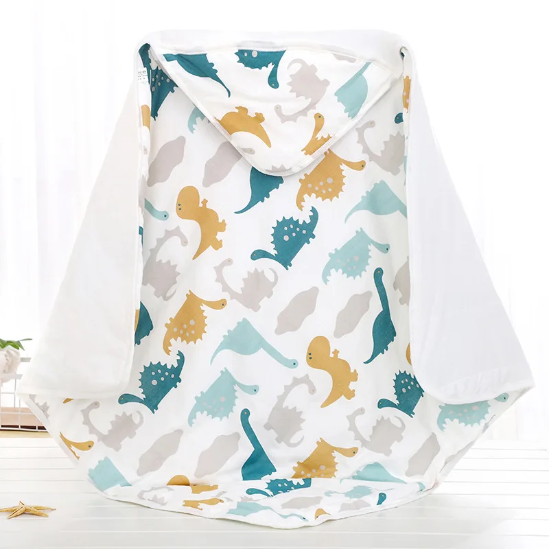 Пеленальное Одеяло для новорожденных детей, 6 слоев товары ванной, душа, полотенце, пеленка для новорожденных, конверт с капюшоном, подарок