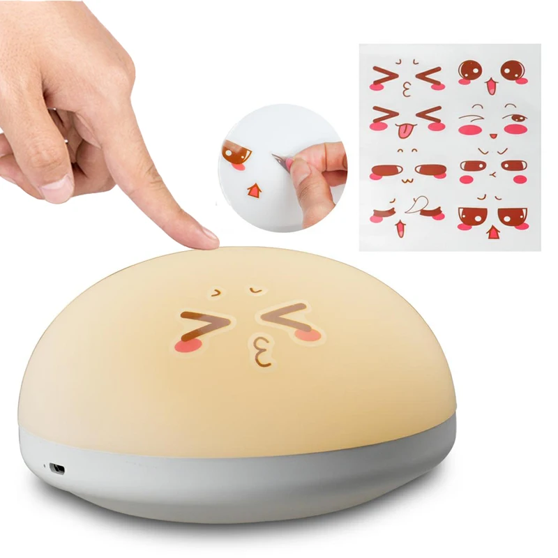 

Bread LED Night Light Anti-fall Bedroom Luminaria With Two Color Light Adjustable Brightness Changeable Atmosphere Night Lamp