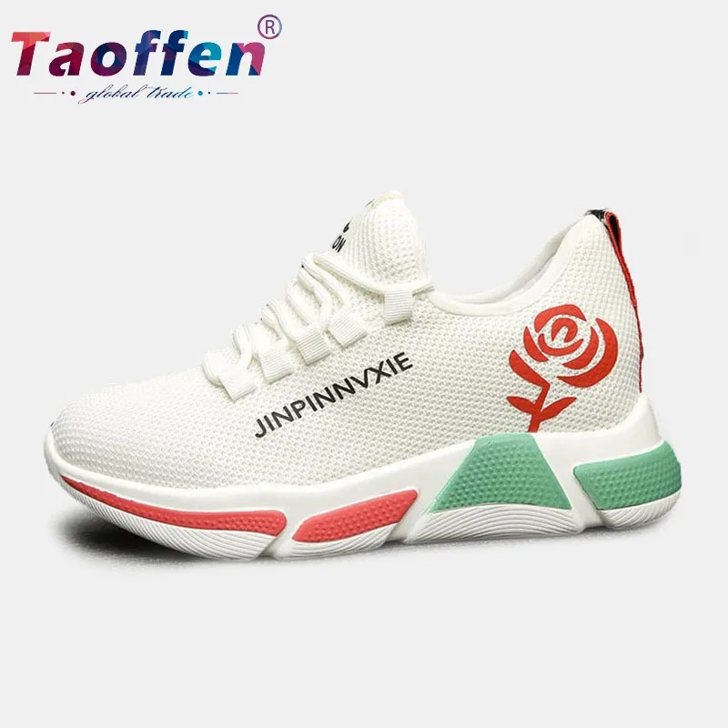 Taoffen/ г. Лидер продаж; весенние кроссовки из дышащей сетки; Новое поступление; Повседневная модная обувь; женская обувь на толстой подошве; Размеры 35-40