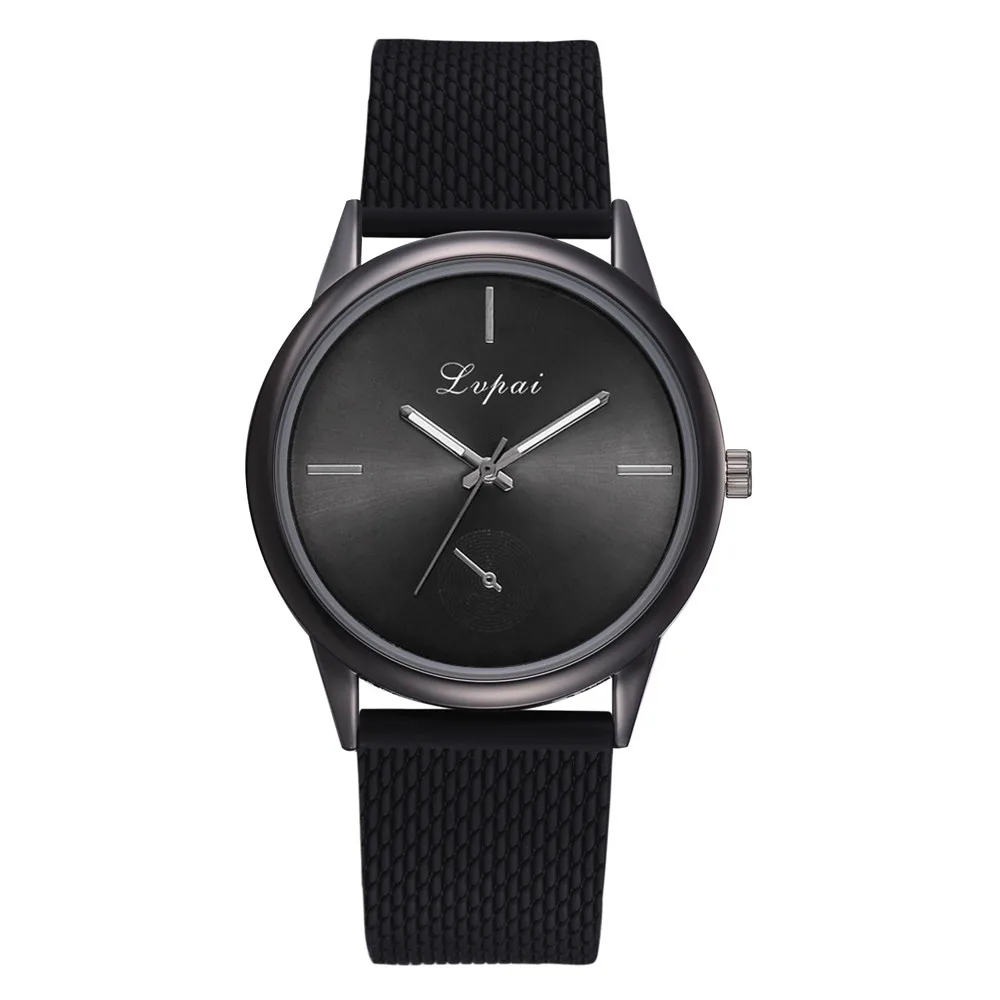 Женские часы кожаный ремешок женские часы под платье роскошный подарок для влюбленных LVPAI новые модные кварцевые наручные часы минималистичный дизайн - Цвет: Черный