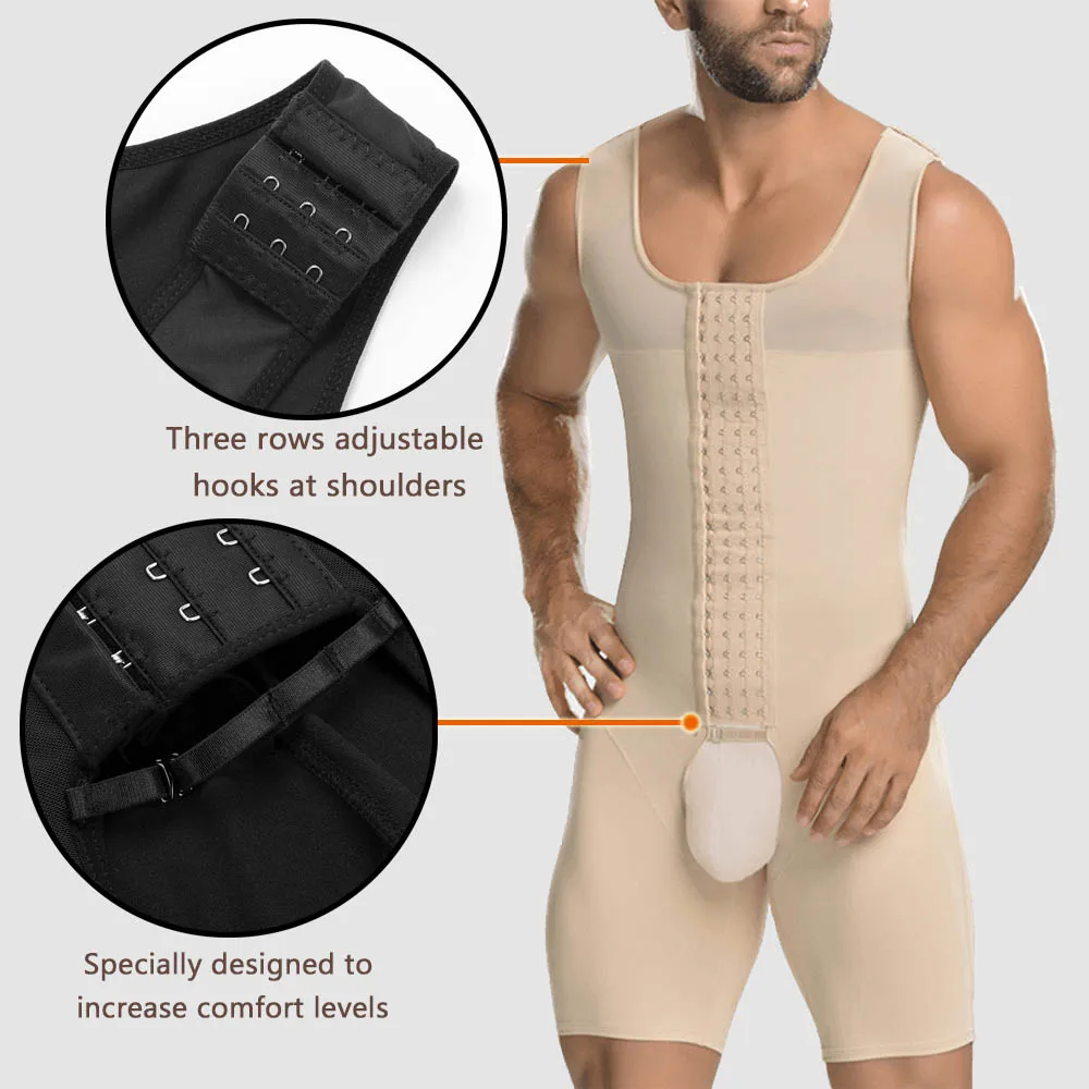 Lover Beauty Men's Compression Garments Fajas Colombianas Para Hombre Bodysuit Slimming Body Shaper Waist Girdle Shapewear