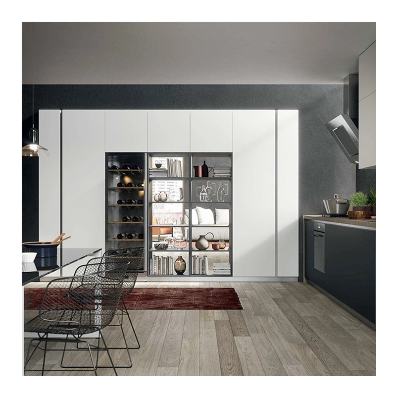 Free Custom Design Modern Kitchen Unit Kitchen Furniture White Pvc