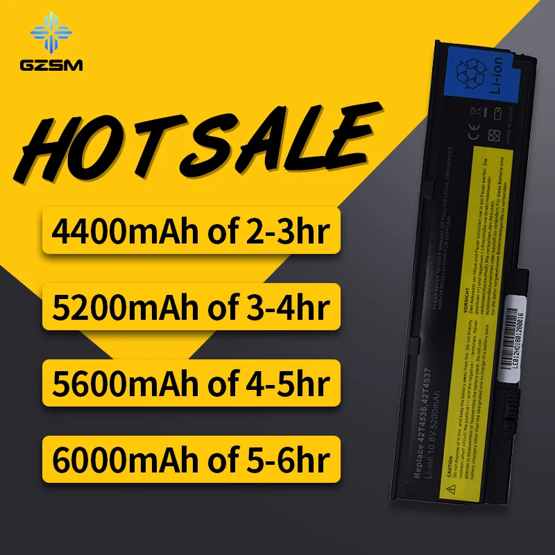 HSW 5200 мАч аккумулятор для ноутбука IBM Lenovo ThinkPad X200 7454 7455 7458 X200s 7465 X201 X201s X201i X201-3323 bateria