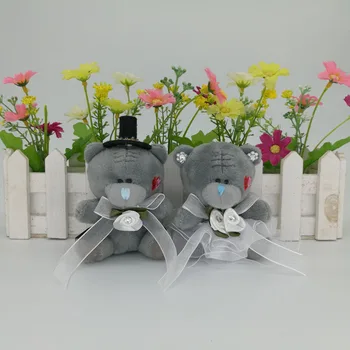 

12 pair 24 pcs Mini Plush Bride & Groom Teddy Bear Wedding Favours