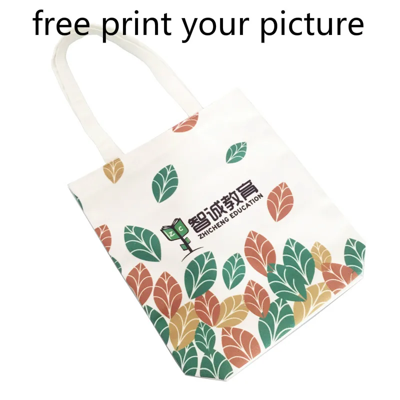 

personality Canvas tote bag customization picture DIY canvas bag photo logo print pattern cloth shoulder bag advertising handbag