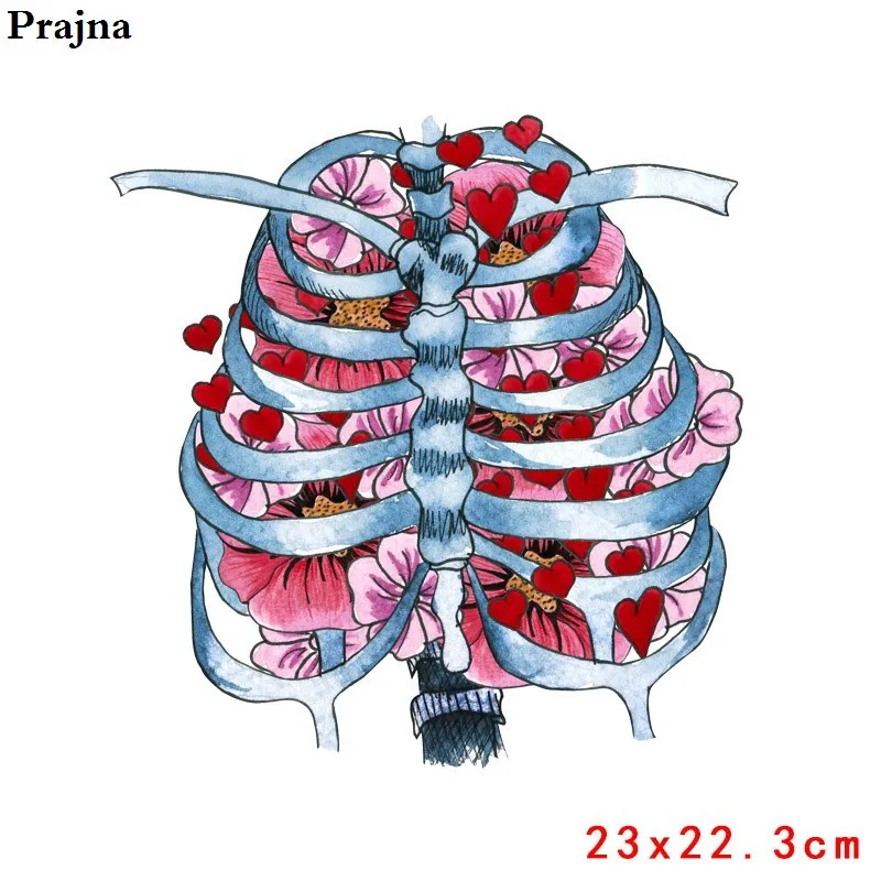 Prajna Rock Heart железные пластыри на груди крест маска термонаклейки на одежду мотоцикл одежда DIY Футболки наклейки