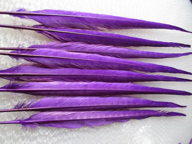 100 шт. красивый фиолетовый перья из хвоста фазана мембранного указателся 40-45 см 16-18 дюймов