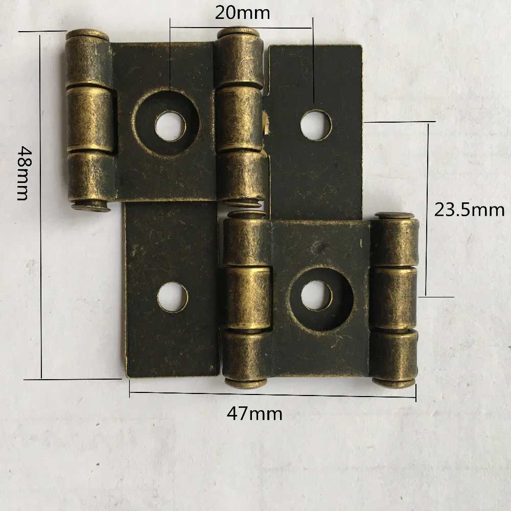 47*48mm 10pcs antique double bearing screen hinges furniture hinges