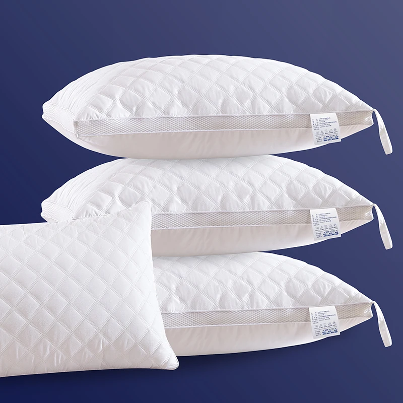 Fiber Fill 100% Cotton Cover Luxury Plush Down Alternative Pillows 