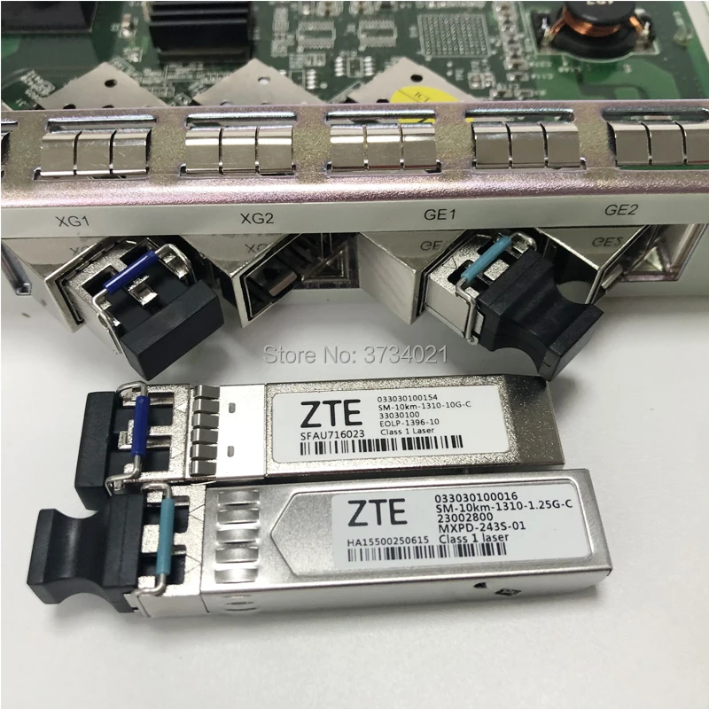 Zte HUTQ 10G uplink board 4 порта, для C300 OLT оборудования с 2 шт 10G и 2 шт 1,25G uplink SFP модули