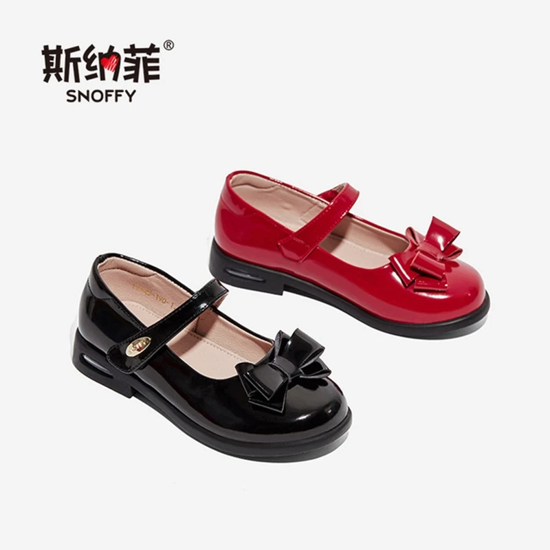 

Girls Genuine Leather Shoes 2019 Spring New Party Shoes For Girls Bow Wedding Student Princess Girls Shoe Air Cushion TX502