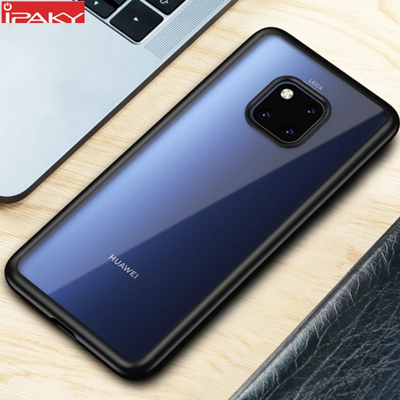 Чехол для Huawei Mate 20 IPAKY Lite Прозрачная Жесткая задняя крышка из ТПУ + ПК гибридный