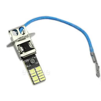 

6500K HID Xenon White 24-SMD-4014 H3 LED Bulbs for Fog Lights or Driving Lamps