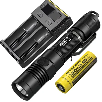 

NITECORE MH12GT USB Rechargeable Flashlight CREE XP-L HI V3 beam throw 320 meter handheld outdoor torch + 18650 3400mAh battery
