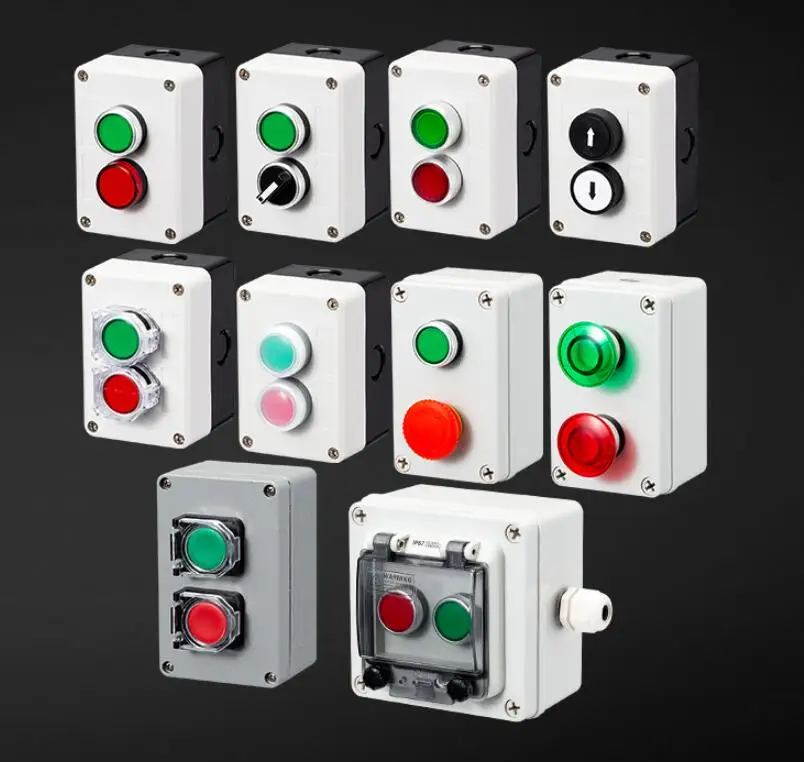 Button switch control box waterproof button indicator light plastic