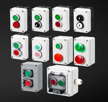 

Button switch control box waterproof button indicator light plastic case emergency stop reset point electric box