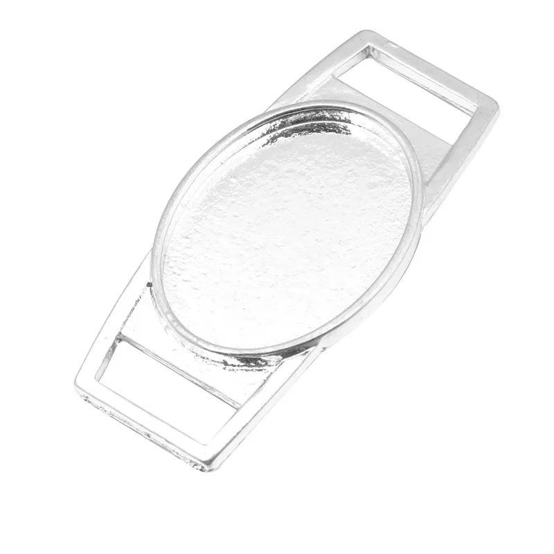 

10pcs/lot Retro Bracelet Settings Cabochons Bases Bezel Trays Fit 18x25mm Cabochon Cameo DIY Fashion Bracelet Making