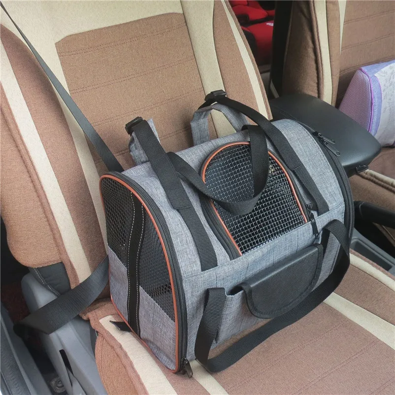 

DannyKarl Carry House Cat Puppy Bag Car Seat Waterproof Cat Seat Bag Basket Pet Product Folding Out Carrying Bag Car Pet Bag