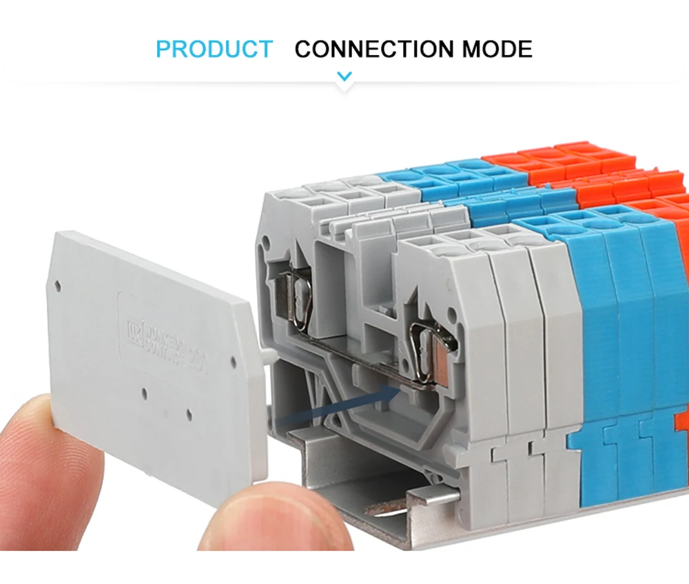 260-361 Концевая пластина для мини din-рейки клеммные блоки Концевая крышка 10 шт. разъем