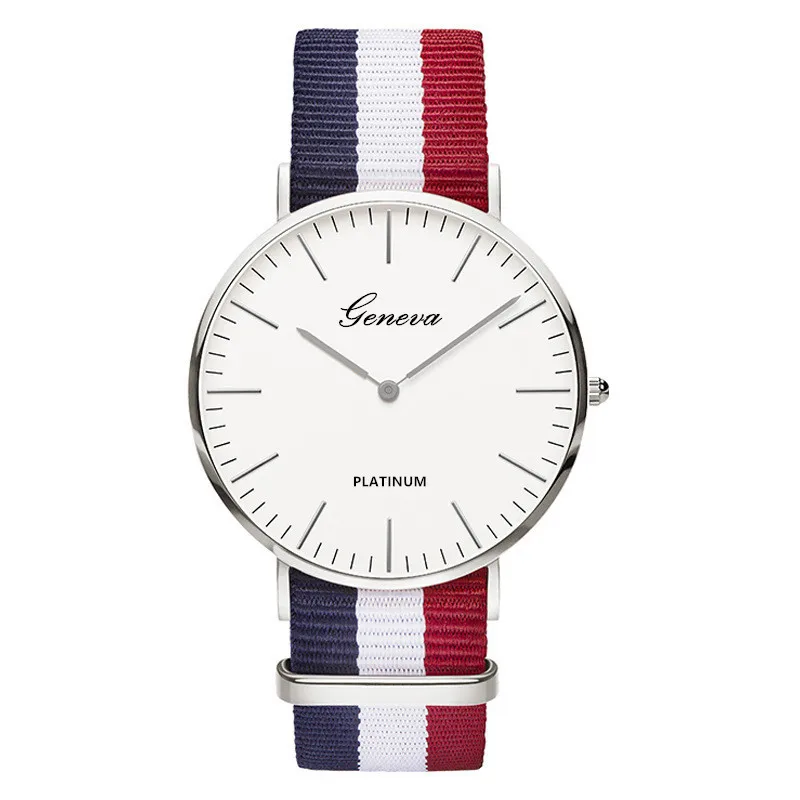 Для женщин часы Лидирующий бренд Ultra Slim Кварцевые часы Женские нейлоновый ремешок простой Saats Reloj Горячие Zegarek Damski