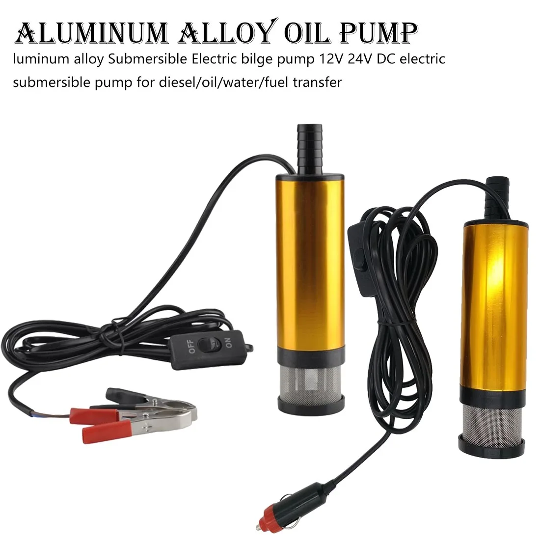 

DC 12V 30L/min,Aluminum alloy Submersible Electric bilge pump for diesel/oil/water/fuel transfer,with Switch,12 v volt 12volt