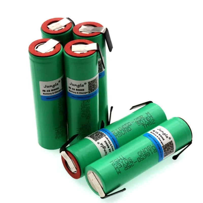 2~ 10 шт 18650 2500mAh аккумулятор INR1865025R 3,6 V разряда 20A выделенная батарея питания для samsung+ DIY никель