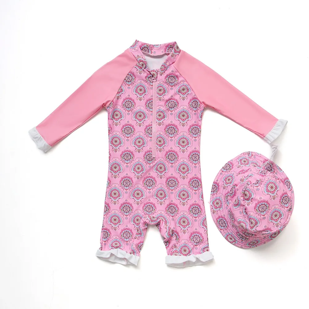 

Baby Boys' Swimwear UPF 50+ Sun Protection Long Sleeves One Piece Sunsuit