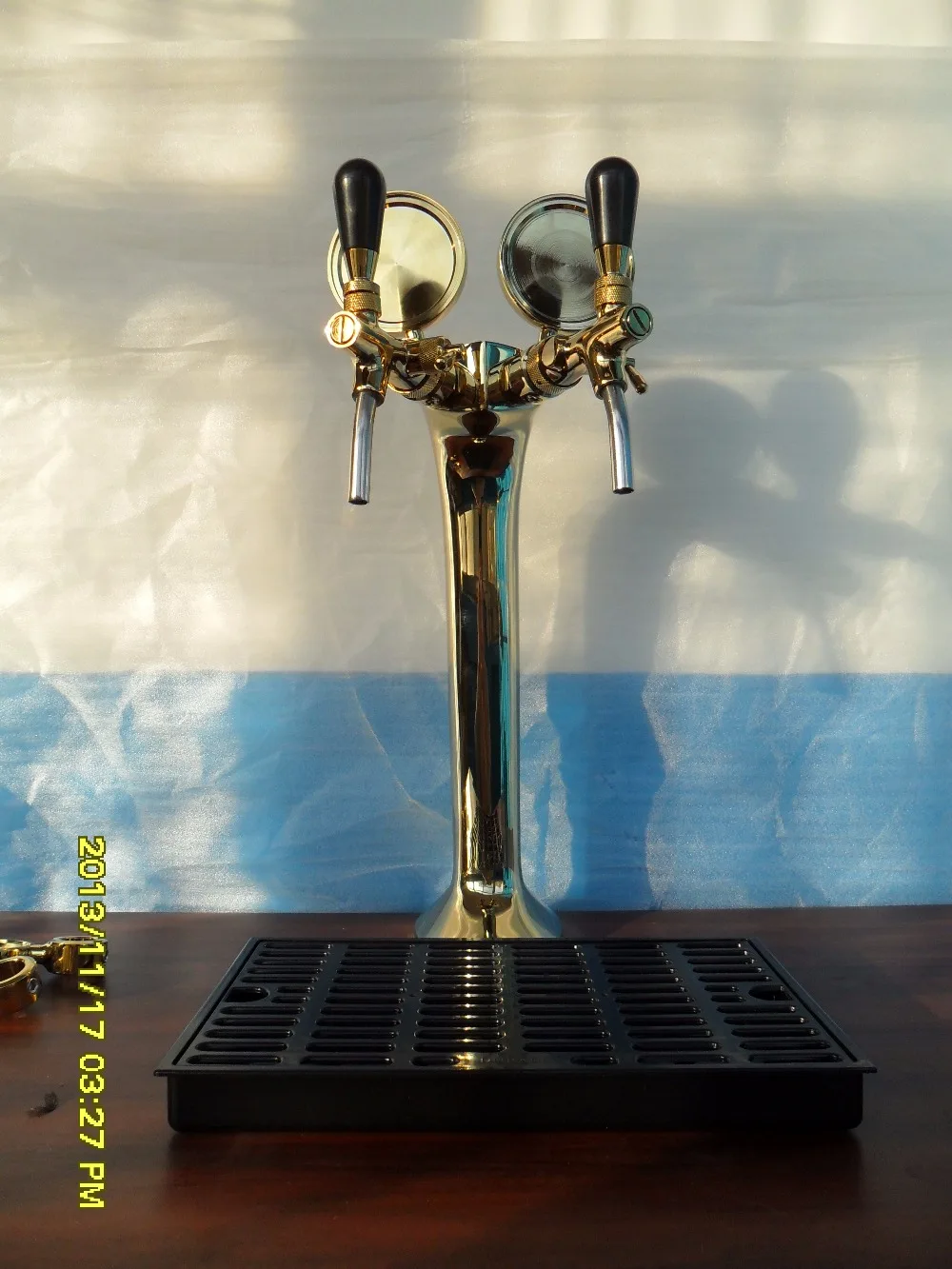 Новый кран для пива смеситель с 2 линиями Золотая башня кегератора|beer tap faucet|beer