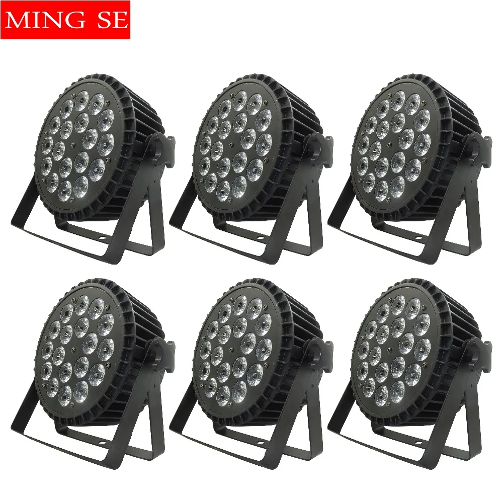 6Pcs/lots Led Par Light 18x12w RGBW 4 in 1 Aluminum Wall Washer Wedding Stage Lightingin Stage