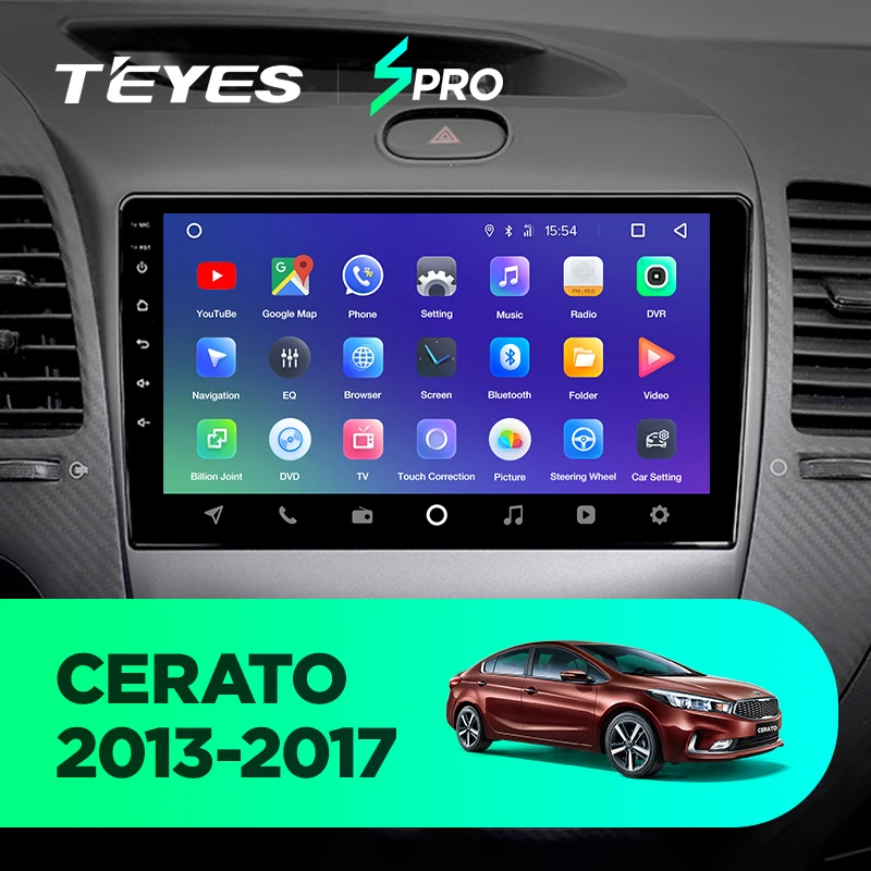 Top TEYES SPRO For  Kia Cerato 3 YD 2013-2017 Car Radio Multimedia Video Player Navigation GPS Android 8.1 No 2din 2 din dvd 1