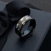 Anillos militares de acero y titanio para hombre, joyas masculinas de camuflaje Punk de tres colores, color negro, joyería masculina ► Foto 3/4