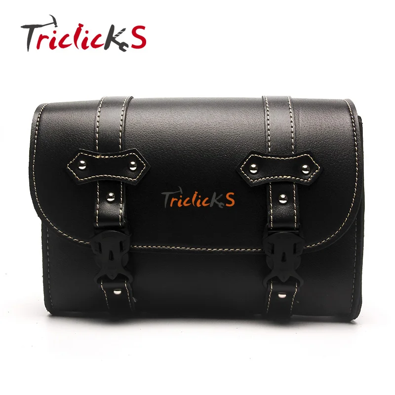 Buy Triclicks Black Motorcycle Saddle Bags PU Leather