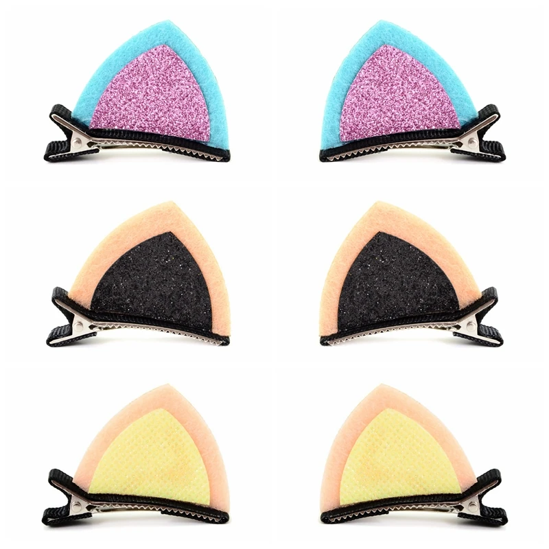 

2pcs/lot Cute Cat Ear with Hair Clip Hairclips for Kids Girls Hairpins Hair Accessories Children Lovely Headwear